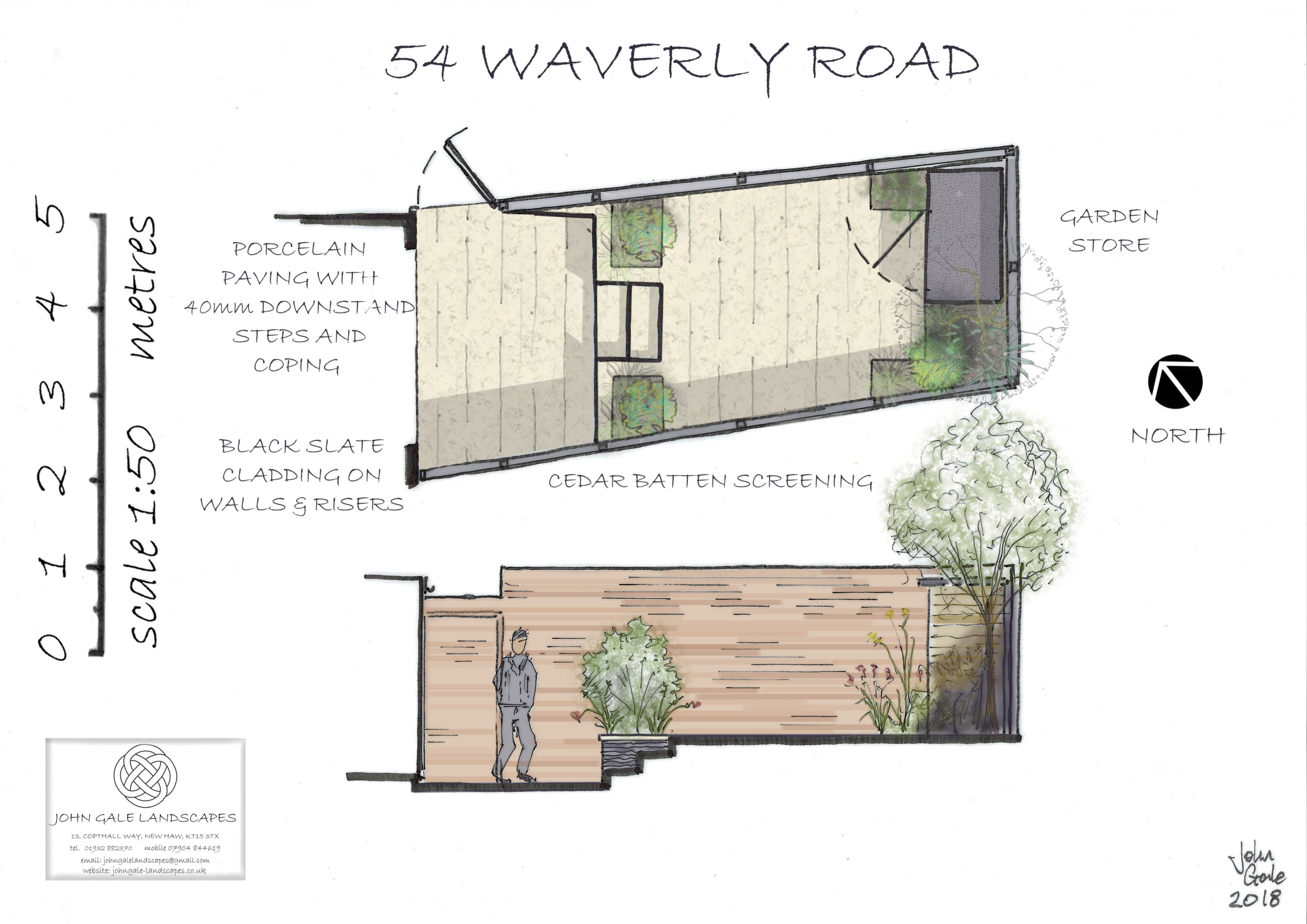 Burgess, Tom - design plan & x-sect 1-50 at A4 colour