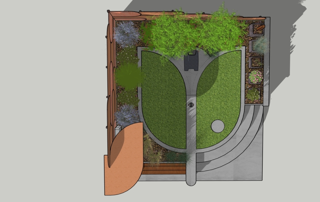 Gardena Smart Garden Chelsea 2017 3D model - UPDATED - view from above