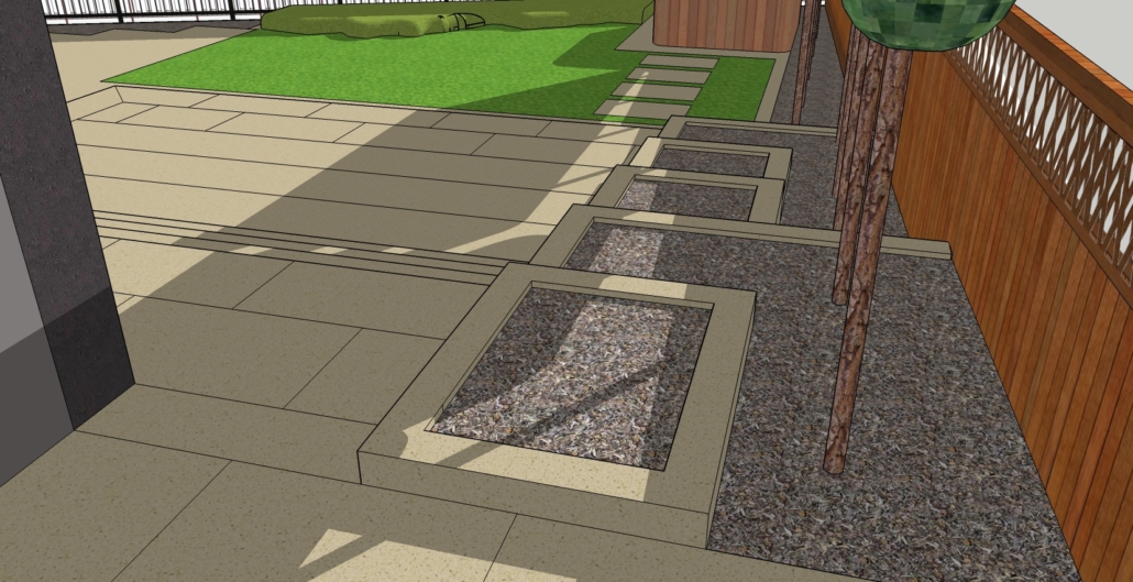 Lacey, George & Amy 3D model - view from house 01